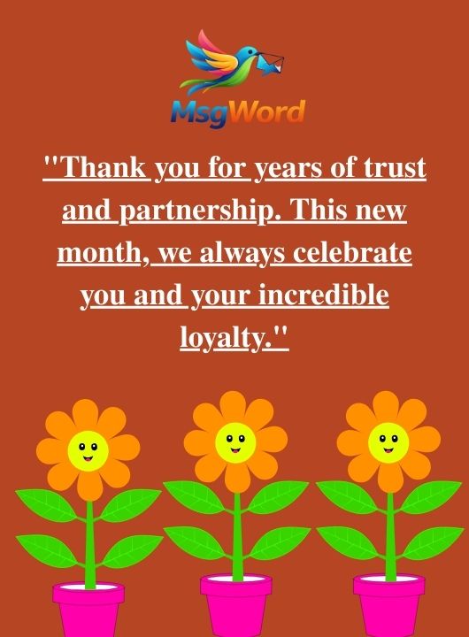 New Month Appreciation Messages