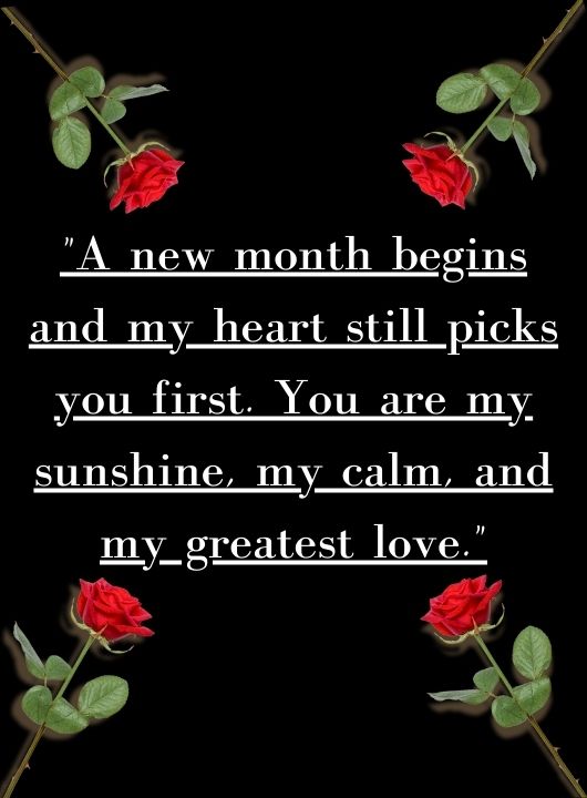 New Month Messages for Her