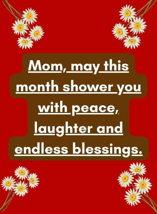 New Month Messages for Mom