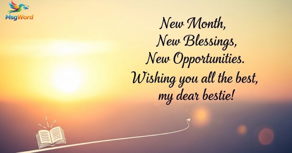 New Month Messages for Bestie