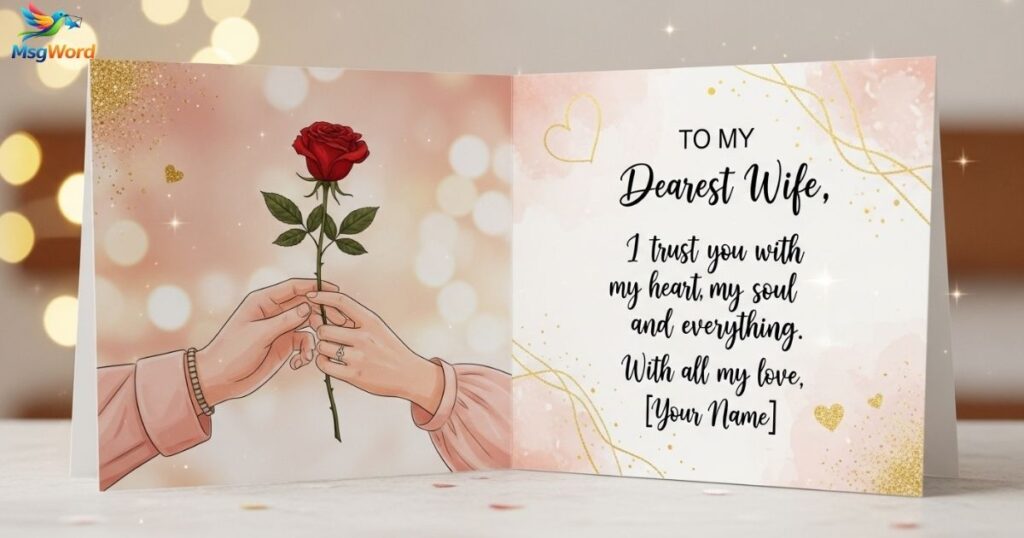 Romantic Love And Trust Messages For My Wife