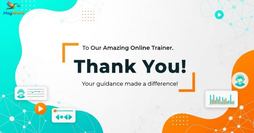 Thank You Messages for Online Trainer