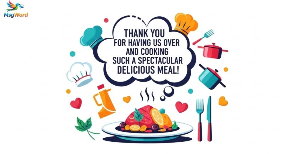 Thank You for Having Us for Dinner Messages