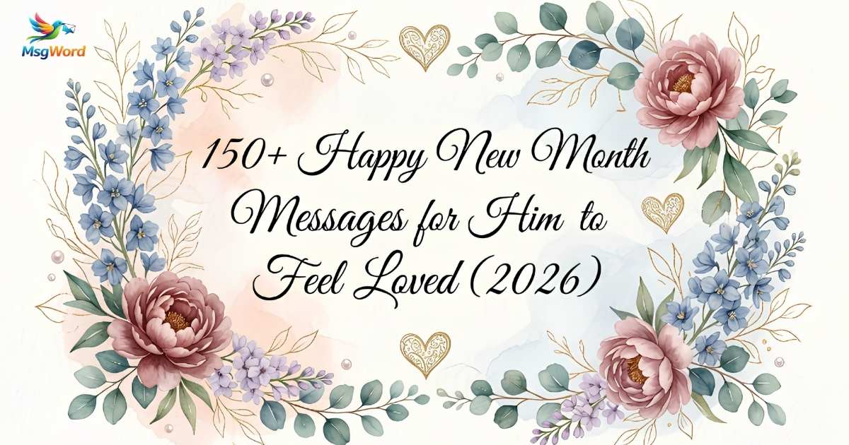 Happy New Month Messages for Him