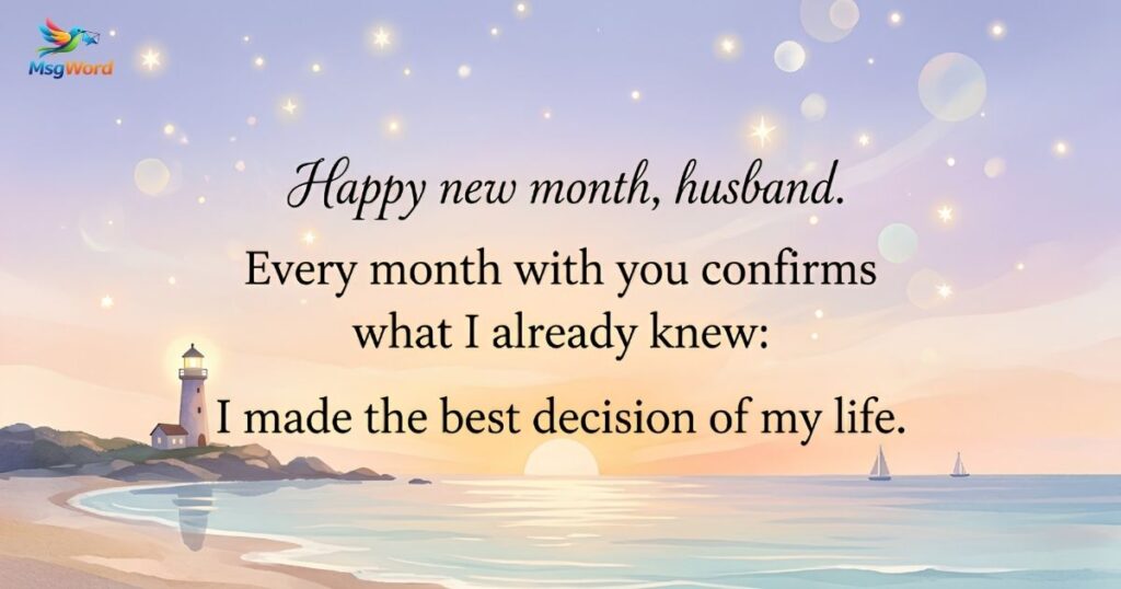 Happy New Month Messages for Husband