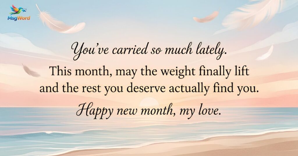 Heart Touching New Month Messages for Him