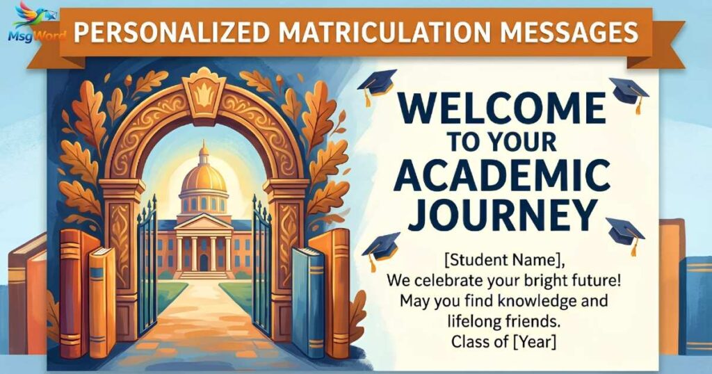 Personalized Matriculation Messages