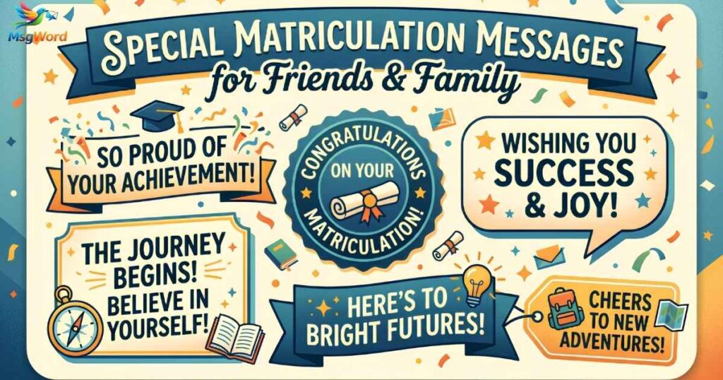 Special Matriculation Messages