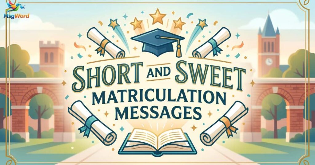 Sweet Matriculation Messages