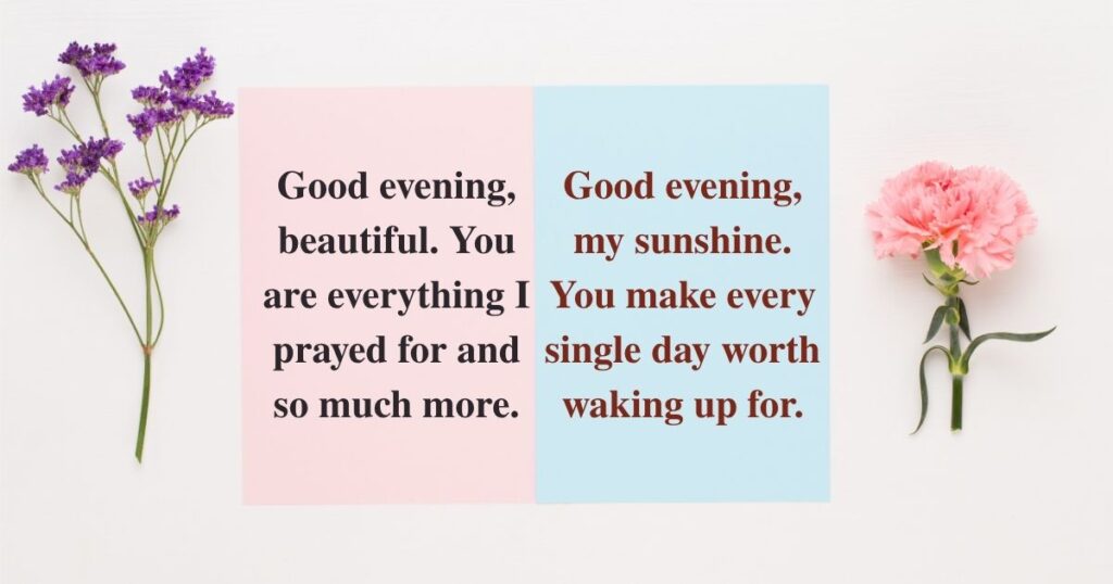 Good Evening Love Messages for Your Girlfriend