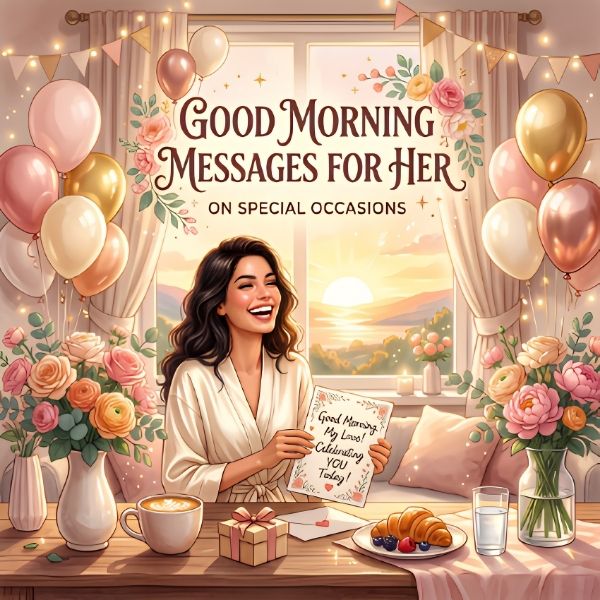 Good Morning Messages for Her on Special Occasions