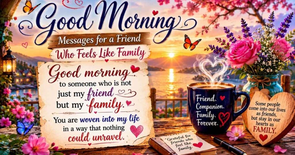 Good Morning Messages for a Friend Who Feels Like Family