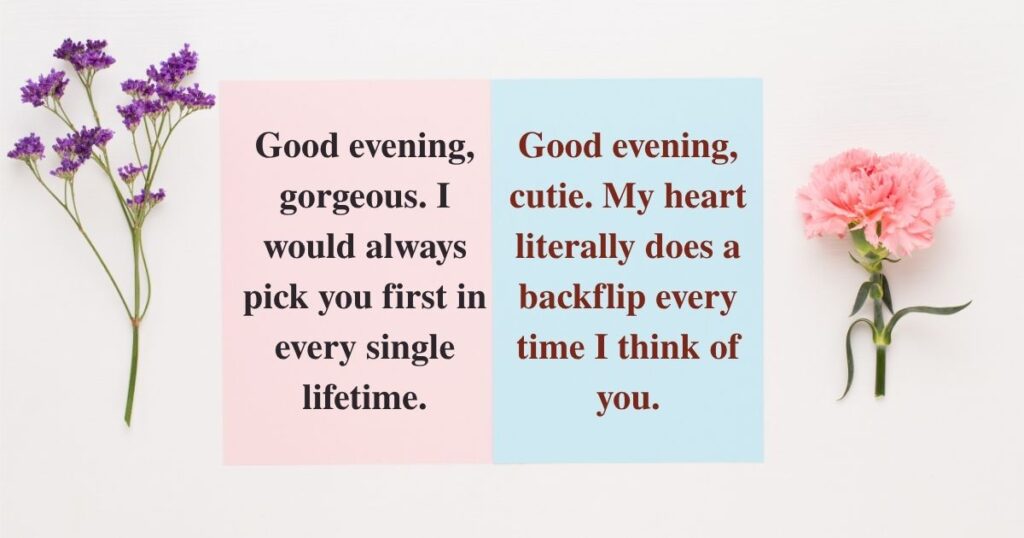 Playful Good Evening Love Messages