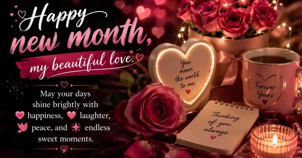 ROMANTIC NEW MONTH WISHES FOR HER