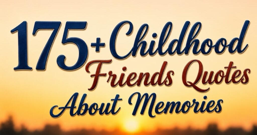 Childhood Friends Quotes