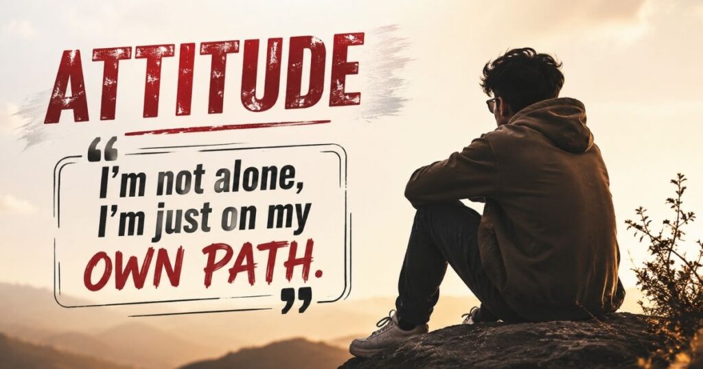 190+ Attitude single quotes for Men and Women