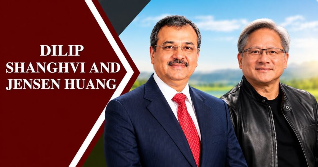 Dilip Shanghvi and Jensen Huang